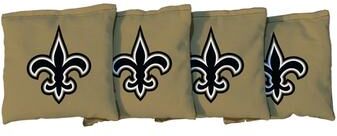 Skip's Garage New Orleans Saints NFL Gold Cornhole Bags