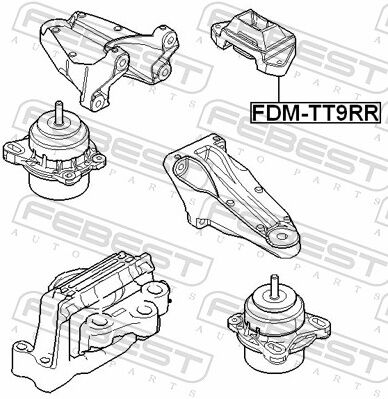 Febest Lagerung, Schaltgetriebe Fdm-Tt9rr Hinten Für Ford