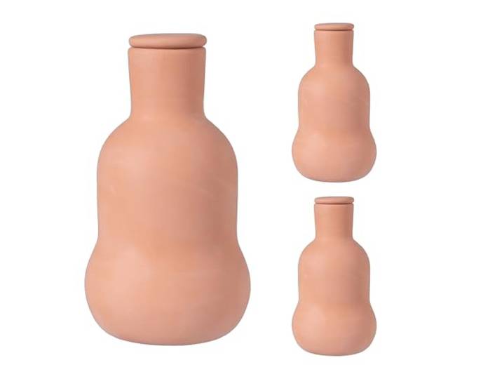 Relaxdays Ollas\, Lot de 3\, 500 ML\, céramique\, arrosage racinaire\, Potager surélevé & Serre\, économies d'eau\, Terracotta
