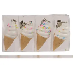 Decoris 4 Tischdeckenbeschwerer Waffeleis 7x3x3cm Keramik Tischdeckengewichte Gewichte zum Beschweren Tischdecken Beschwerer Tischtuchhalter Tischtuchgewichte