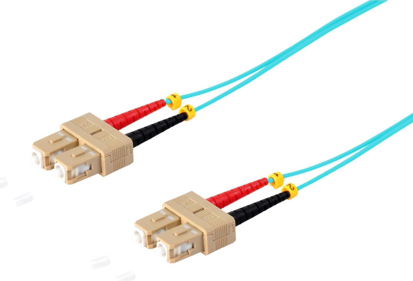 S-CONN Dubbelgeëindig patchkabel SC/SC, 50/125µ, OM3, blauw, 2 meter