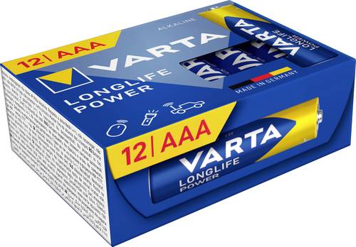 Varta Longlife Power AAA Cube Pack12 Micro (AAA)-Batterie Alkali-Mangan 1.5V 12St.