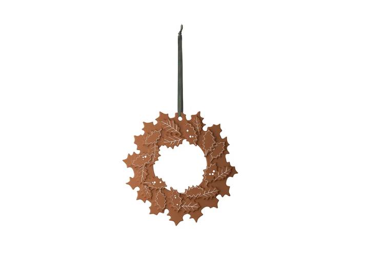 Kähler Couronne de Noël Gingerbread Ø18.5 cm Brun