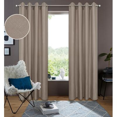 Gardine OTTO HOME "Rudy, 1 Stück, Halbtransparent" Gr. 3, beige (taupe), B:140cm H:225cm, Leinen, Polyester, Gardinen, Gardine, Halbtransparent, Leinenlook, Polyester-Leinen-Mischung