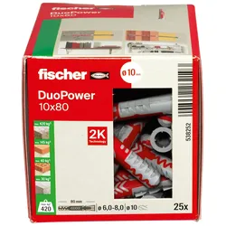 fischer DuoPower 10x80 Universaldübel-Sortiment 10 x 80 mm, 25 Stück