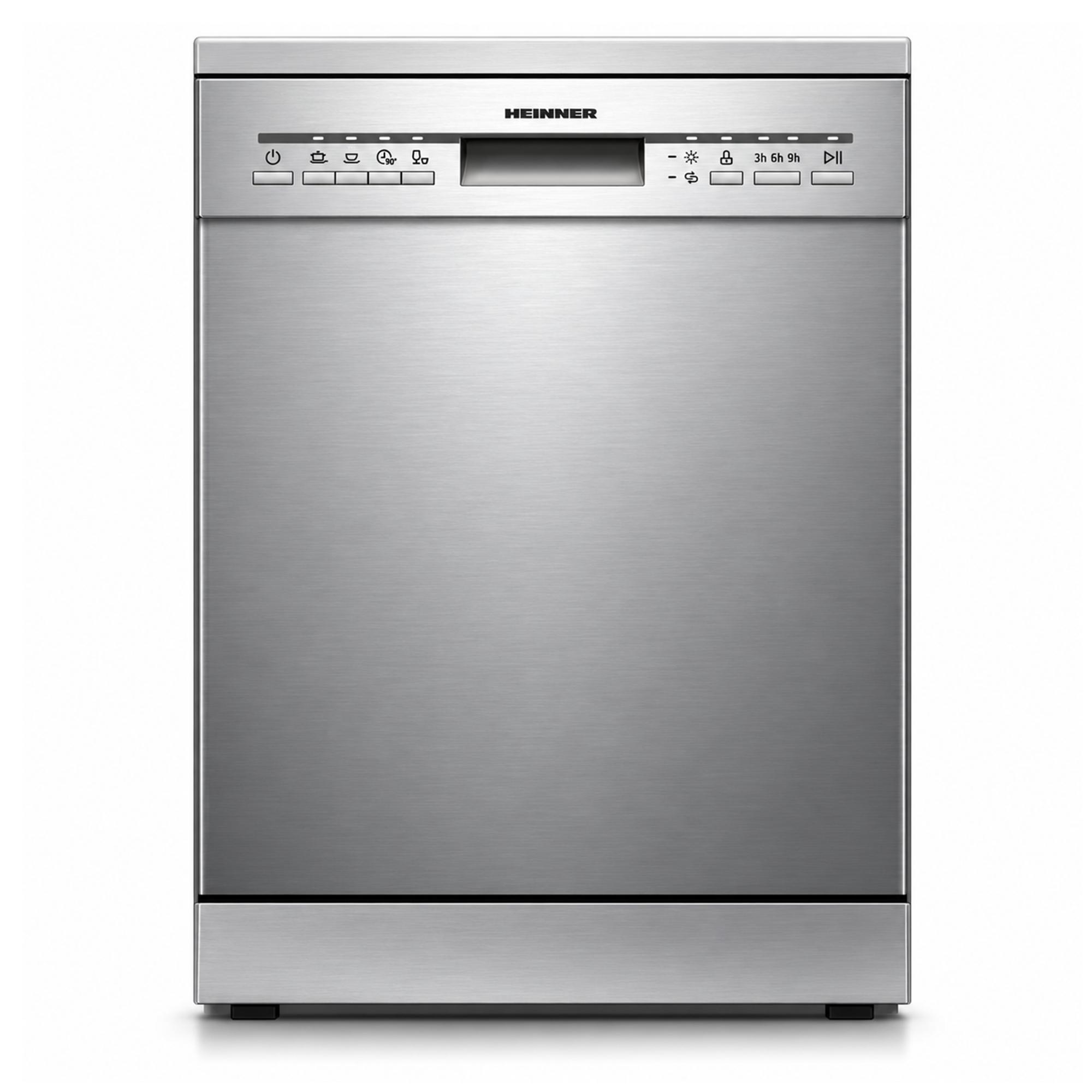 Heinner HDW-FSM60514XE++ Geschirrspüler 14 Maßgedecke, , 5 Programme, 60 cm, Edelstahl