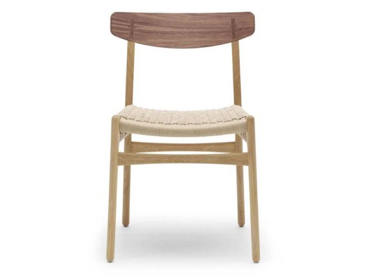 Carl Hansen - CH23 Chair, Eiche geölt / Walnuss geölt / Naturgeflecht (Abdeckkappe Walnuss)