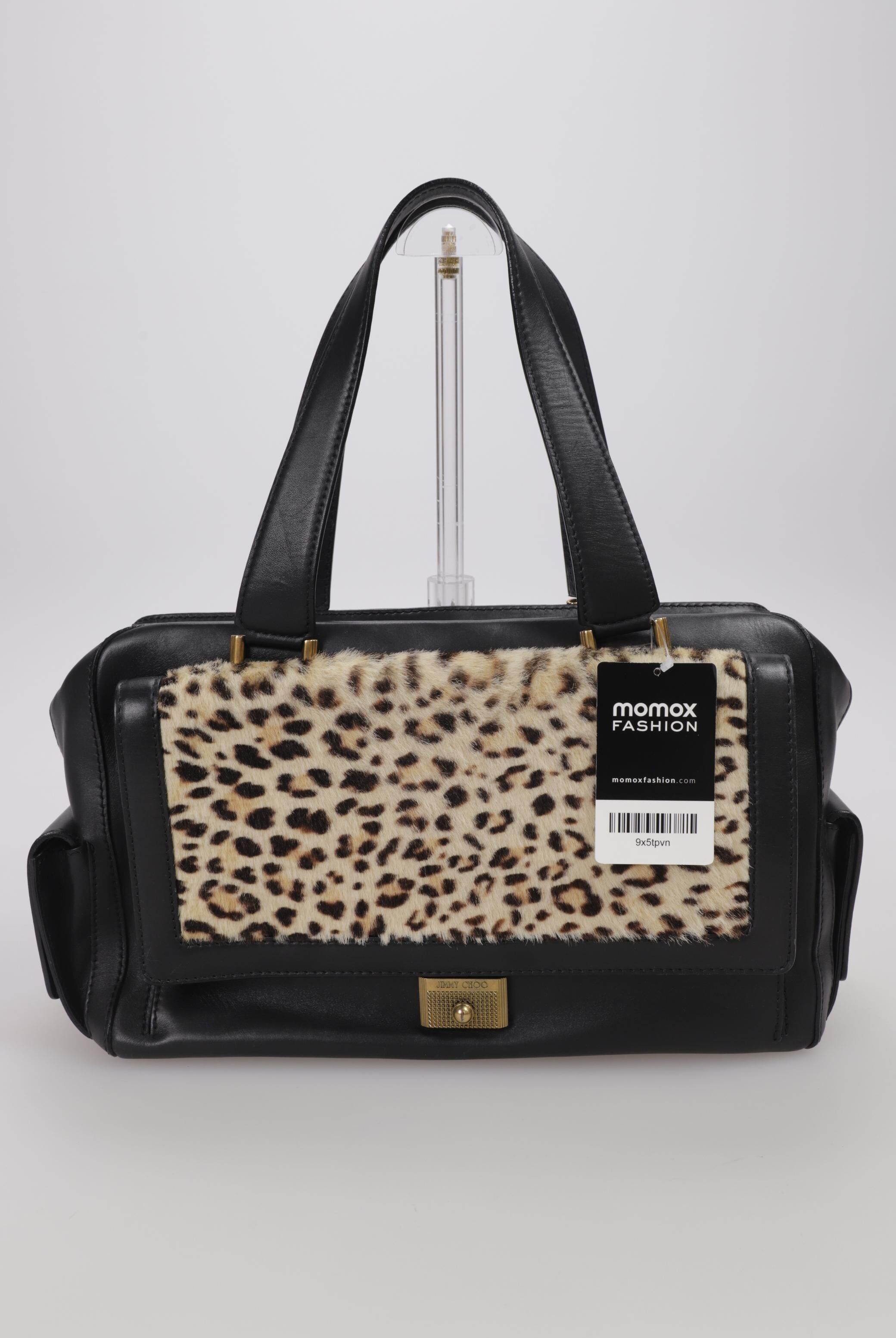 Jimmy Choo Damen Handtasche gross Leder, Schwarz, Leder / kein / Etikett - Second Hand