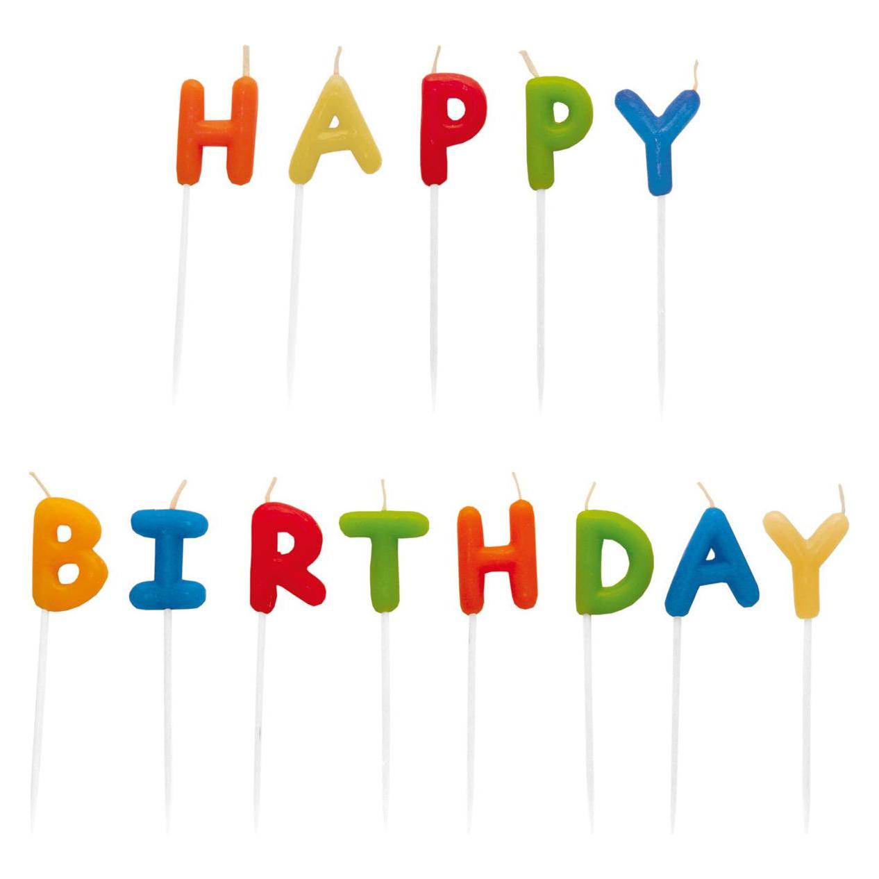 Riethmüller Kerzenset Happy Birthday bunt (1 Stk.) (550114)