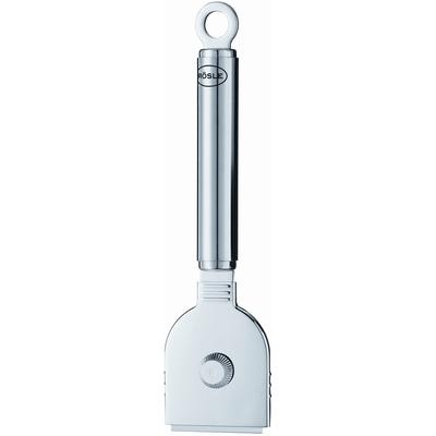 Glasschaber RÖSLE ".", silber (edelstahlfarben), Schaber, für Glaskeramik-Kochflächen, Klinge wechselbar, Edelstahl 18/10