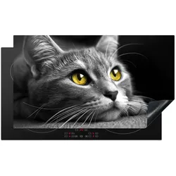 HERDABDECKPLATTE Katze - Grau - Tiere - Katze Induktionsschutz 91.2x52 cm