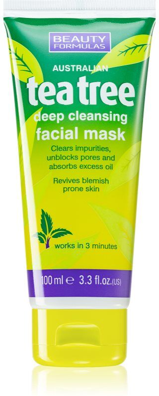 Beauty Formulas Tea Tree deep cleansing mask 100 ml