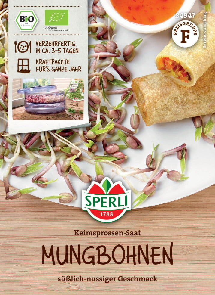 Sperli BIO Keimsprossen-Saat Mungbohnen