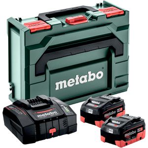 Metabo Werkzeugakku Basis Set LiHD, 685304000, 18V / 10,0Ah, 2 Akkus, Schnellladegerät und Koffer