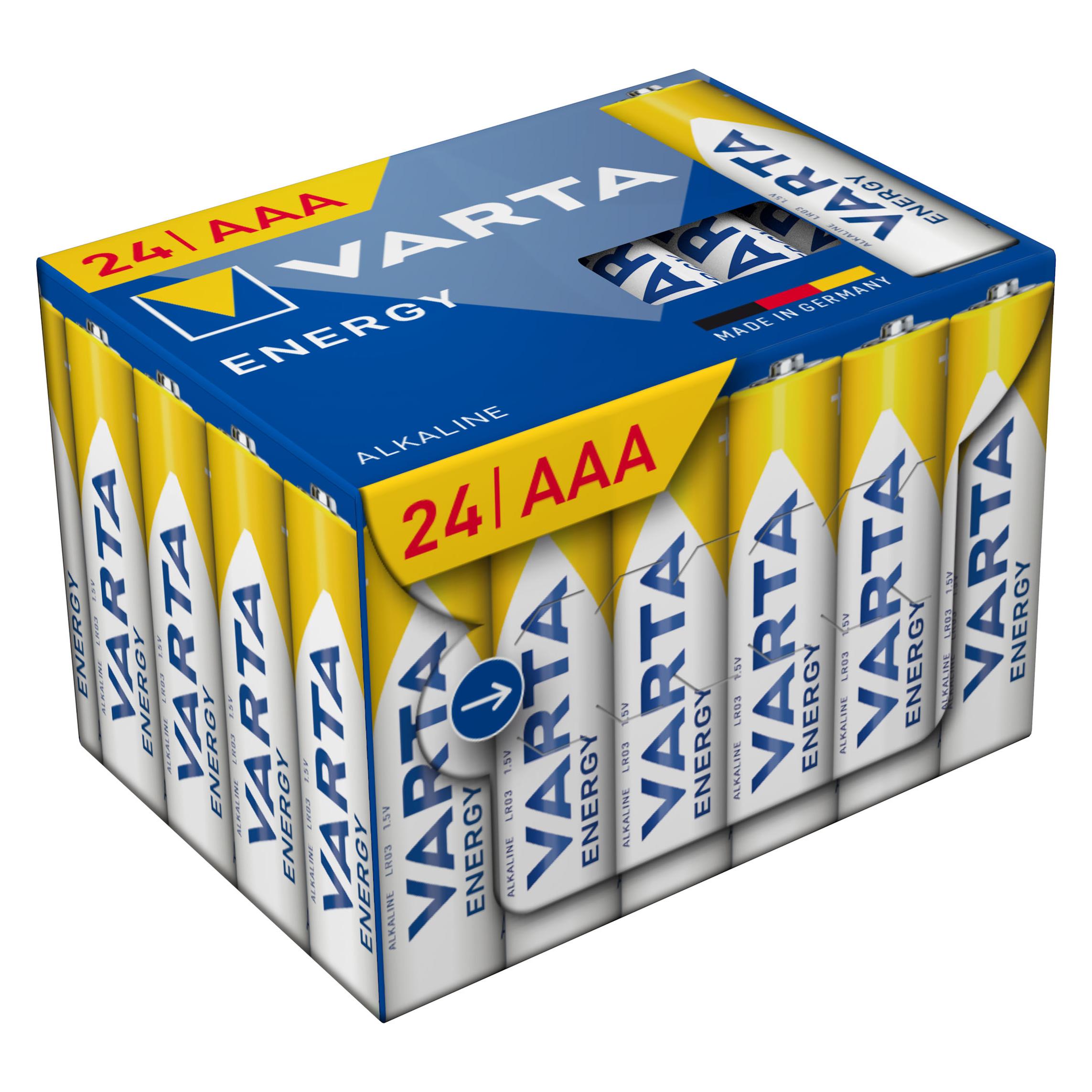 Varta Alkaline Batterie AAA (Micro) (24 Stk., AAA, 1160 mAh) (VARTA)