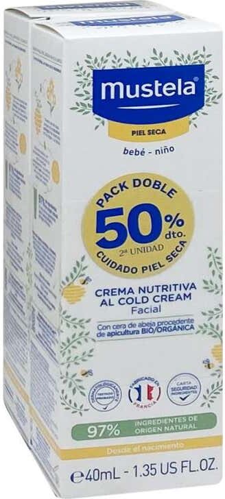 Mustela Duplo Cold Cream Crema Facial Bebé 2x40 ml