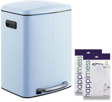 happimess 10.6-Gallon Double Bucket Trash Can with Soft Close Lid