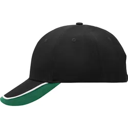 Myrtle Beach Unisex Half-Pipe-Sandwich Kappe Klassische Cap MB049 black/white/dark green one size