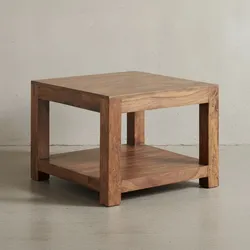 KADIMA DESIGN Couchtisch NAKO Massivholz: Landhausstil, Ablagefach, robust, pflegeleicht