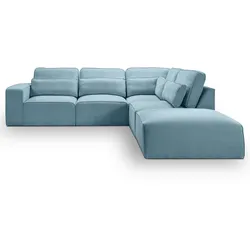 Ecksofa Lux Hellbrau Webstoff