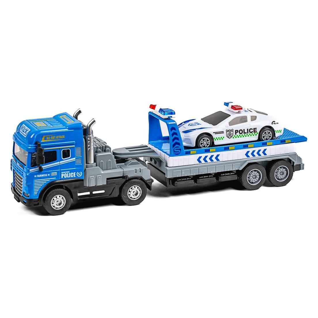 Toymax Die-cast truck w/hanger, police car, light & sound (534680)