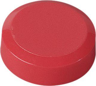 Rundmagnete MAUL, Kunststoff & Metall, Feinstruktur, Haftkraft 300 g, ø 20 x 7,5 mm, rot, 20 Stück