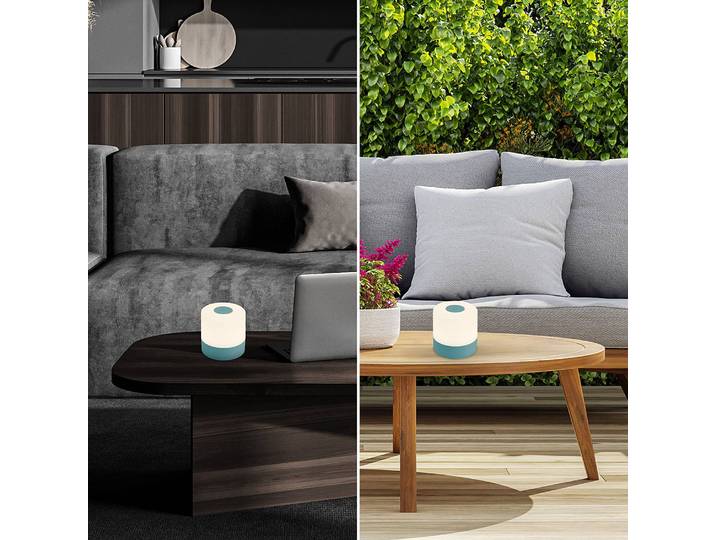 Lampe Hannos 7 x 7 x 7cm Bleu/Bleu Matériau : Matière plastique Type de matière synthétique : Polyéthylène LED Module LED
