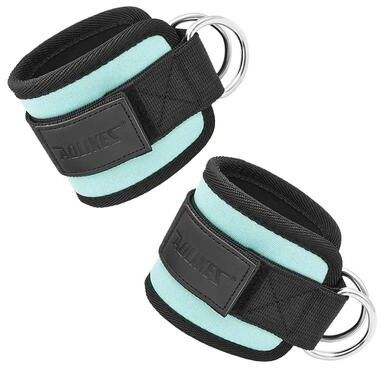 Uplift Treasures AOLIKES Adjustable Padded Ankle Wrist Cuff For Cable Workouts 1pair Cyan