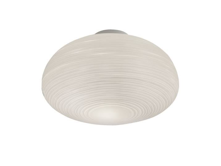 FOSCARINI lampe au plafond plafonnier RITUALS 2 (Blanc - Verre soufflé et métal verni)
