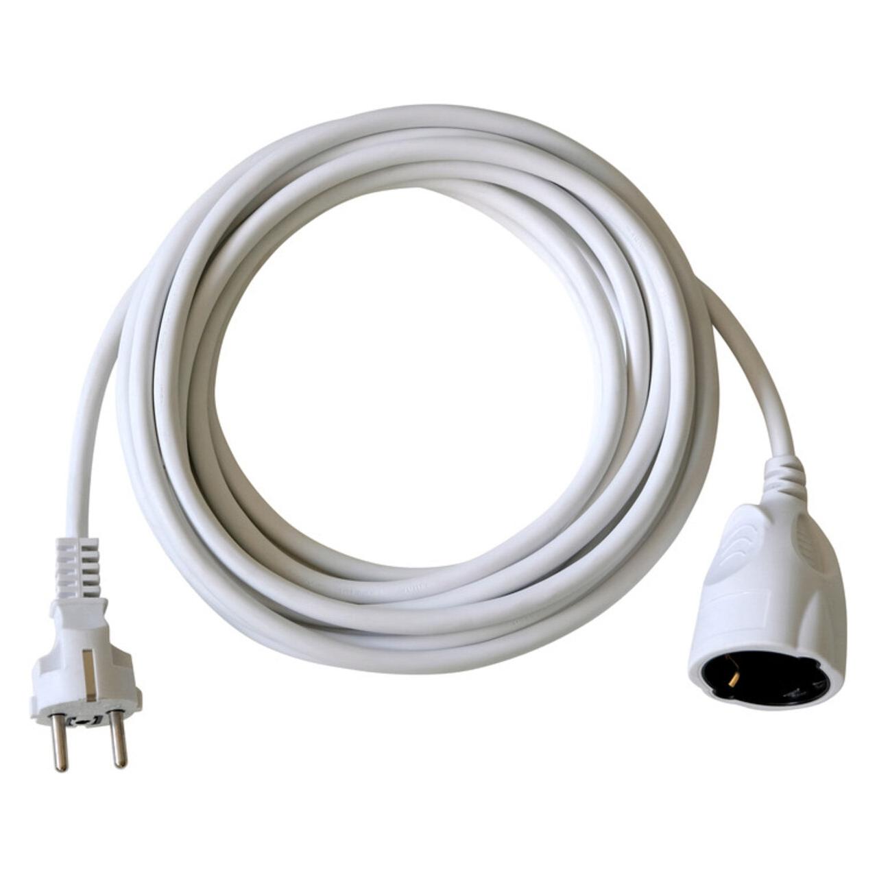 Monacor Netz-Verlängerungskabel (5 m, CEE 7/3) (MC-515/WS)