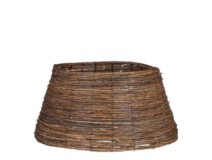 Jupe de sapin de noël brun bois de saule h26xl55xl55cm