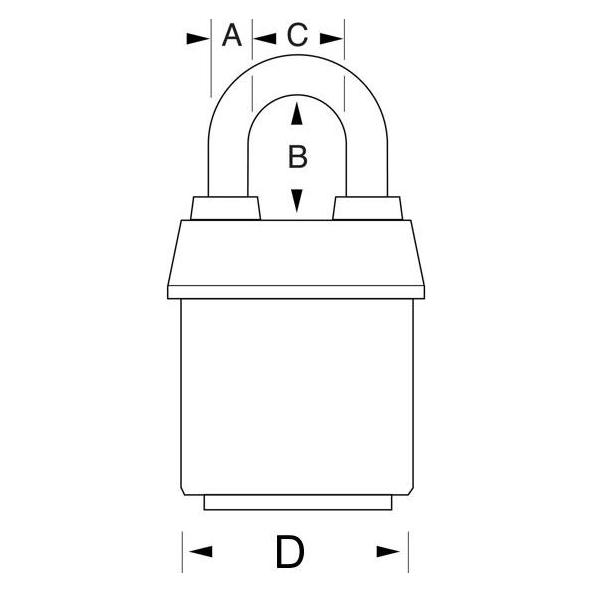Master Lock Masterlock 6321EURD Vorhängeschloss, ProSeries, 54mm, ø 19mm (6321EURD)