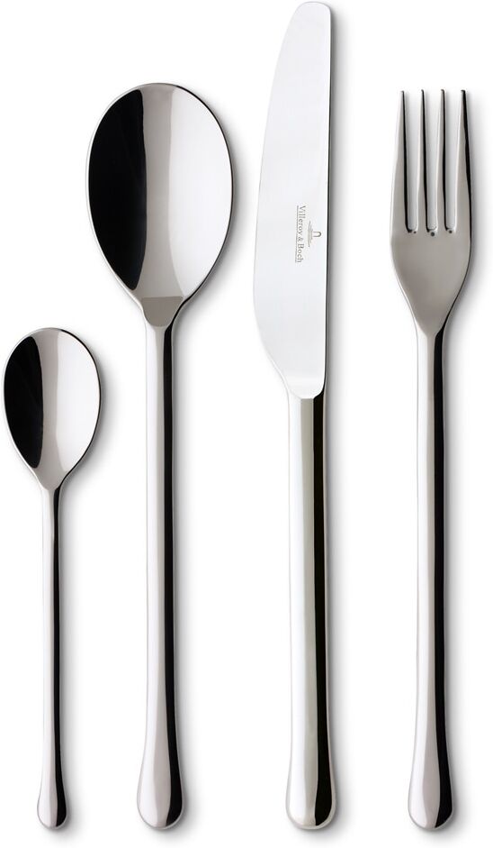 Besteck-Set VILLEROY & BOCH "Tafelbesteck Udine 24er Set silber", silber, Essbesteck-Sets
