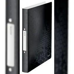 LEITZ Ringbuch Wow A4 PP 2 Ringe 25mm schwarz