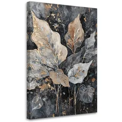 LEINWANDBILD Blätter im Glamour-Stil 40x60cm