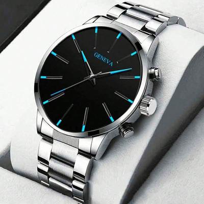 Modern Mode Marketplace Mens Quartz Watch Fashionable Business Watch For Stylish Professionals silver
