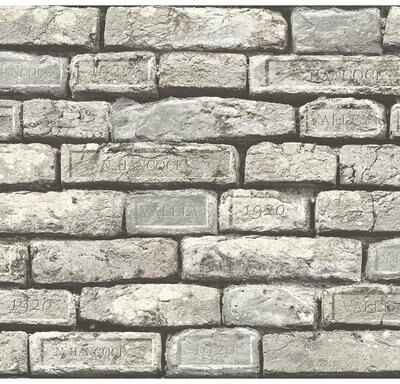 Seabrook Designs Preston Faux Engraved Bricks Unpasted Wallpaper