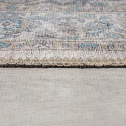 Teppich waschbar Blau 190 x 290 cm - HURST   Kadima Design
