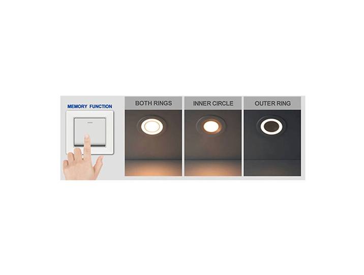 Nordlux LED-Deckeneinbauleuchte Clyde, warmweiß, Ø 8 cm Clyde, weiß / opal, für Wohn- / Esszimmer, Kunststoff, Modern, Downlight