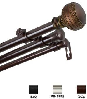 InStyleDesign Helena Triple Curtain Rod 13/16 inch dia.