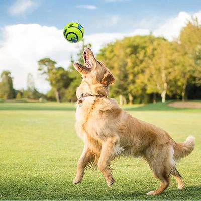 ilyeco Wobble Wag Giggle Ball, Interactive Dog Toy With Fun Giggle Sounds To Get Your Dog's Attention, As Seen On TV 14cm