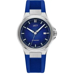 1977 ARSENE Automatik, 41 mm, Zifferblatt Blau, Kautschukband FKM Blau, Herrenuhr 1977P02166