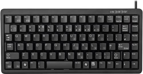 CHERRY Slim-Line USB/PS2 USB Tastatur Deutsch, QWERTZ Schwarz