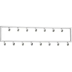 WANDGARDEROBE Metall Silber Modern 80x20x4 cm