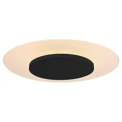 Steinhauer LED-Deckenleuchte Lido Kunststoff Schwarz, Weiß Schwarz / 36 cm