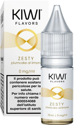 Kiwi Vapor Zesty Kiwi Flavors Liquido Pronto 10ml Plumcake Torta Limone