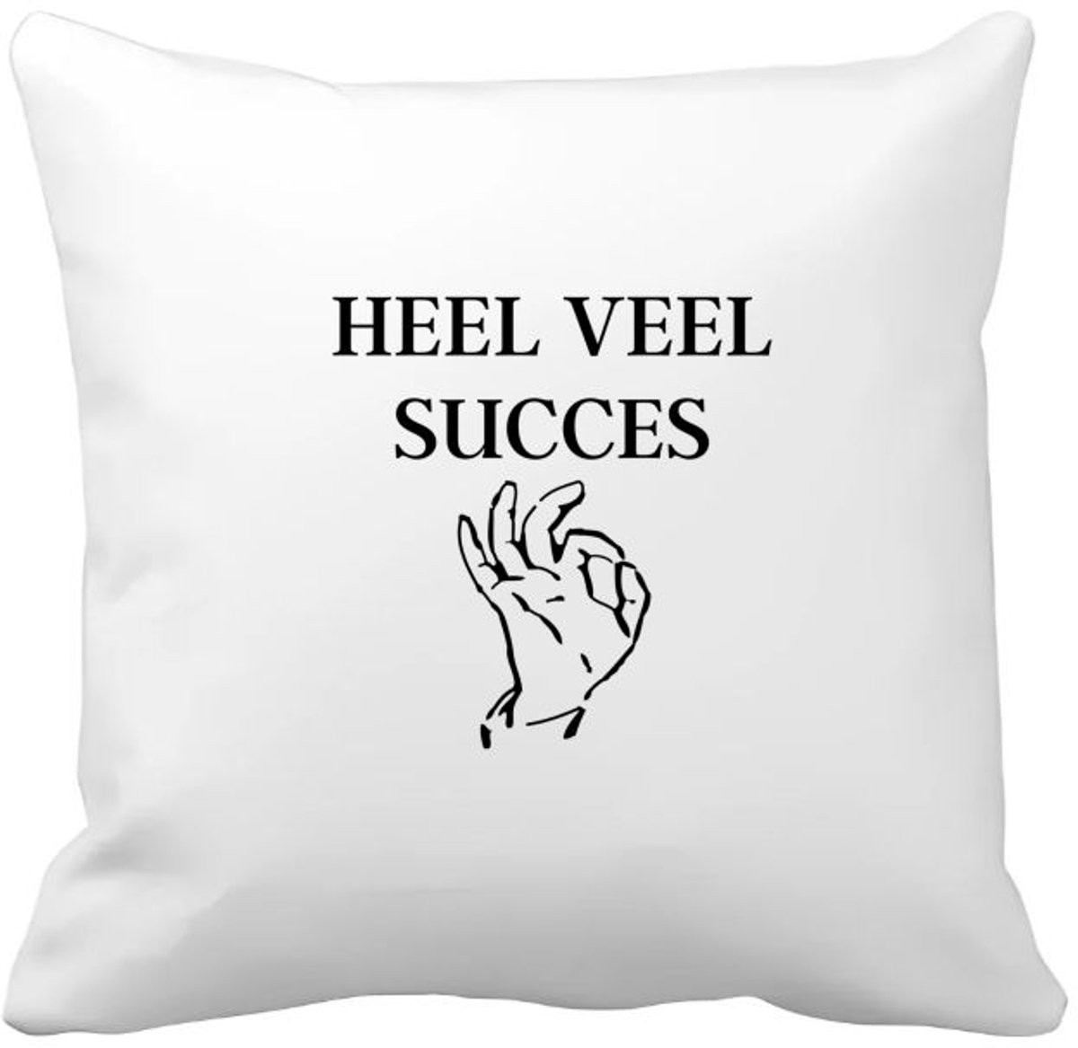 Akyol Kussenhoes - Veel succes - Afscheidscadeau voor collega - 40 x 40 cm