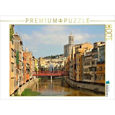CALVENDO Puzzle Stadtpanorama Girona | 1000 Teile Lege-Größe 64 × 48 cm Foto-Puzzle für glückliche Stunden