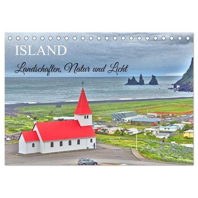 Island - Landschaften, Natur und Licht (Tischkalender 2026 DIN A5 quer), CALVENDO Monatskalender