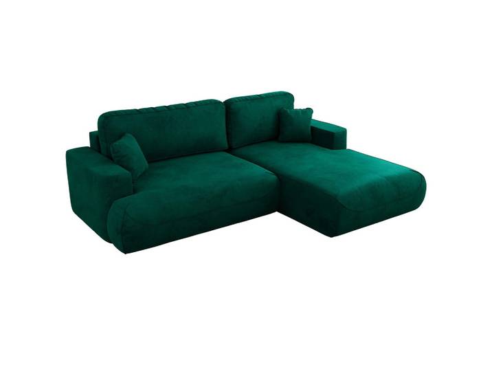 ECKSOFA OVO L Dunkelgrün Velvet - Rechts Seite